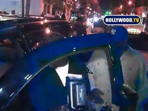 Reggie Bush, Paris Hilton And Brandon Davis Leave Voyeur