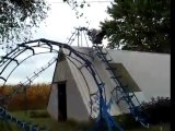 Ride on Blue Flash, a backyard roller coaster!