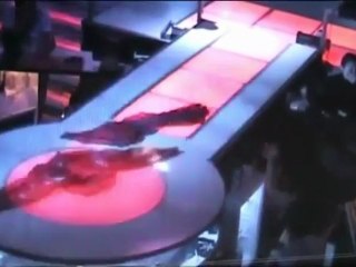 Belly dancer stage dive