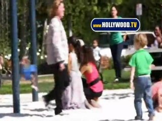 Christina Milian Plays in Park With Children