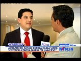 Abogado de presidente Correa habla sobre sentencia contra diario 