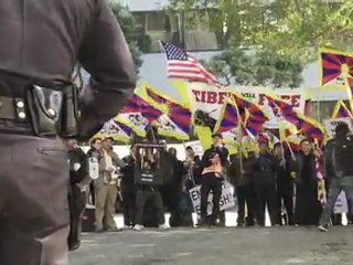 Tibet activists protest in LA amid China visit