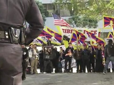 Tibet activists protest in LA amid China visit