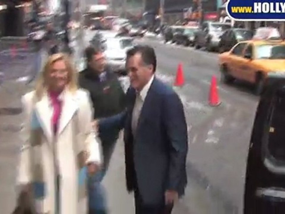 EXCLUSIVE: Mitt Romney Arriving at David Letterman