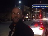 Common chats it up with the paparazzi at Mastro's Steakhouse