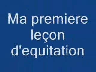 Premiere leçon d'equitation