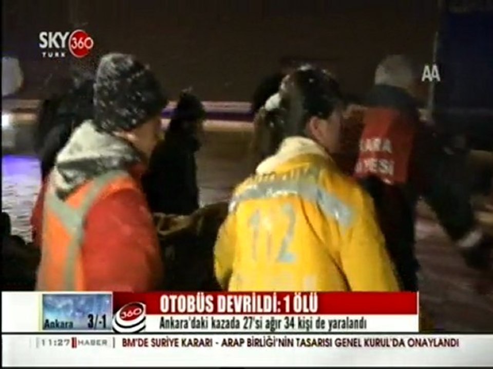 Otobüs Devrildi