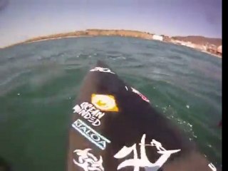 White shark circles surfer!