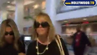 Dina Lohan Arrives at LAX after Lindsay Lohan Sentencing