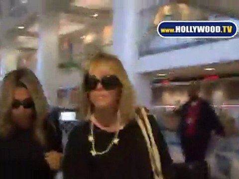 Dina Lohan Arrives at LAX after Lindsay Lohan Sentencing