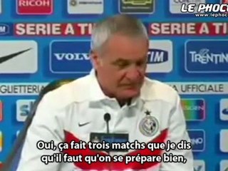 Ranieri : "Ça sera du 50/50 contre l'OM"