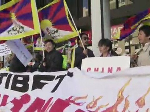 Visite de Xi Jinping: manifestations pro-Tibet à Los Angeles