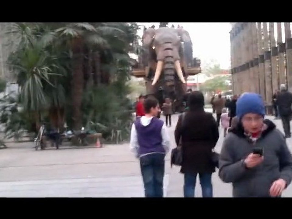 Bénédicte, Pierre et Nicolas Rivory sur l'Île des Machines de Nantes - Jeudi 16 février 2012.