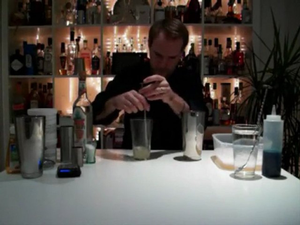 Margarita with foam of salt