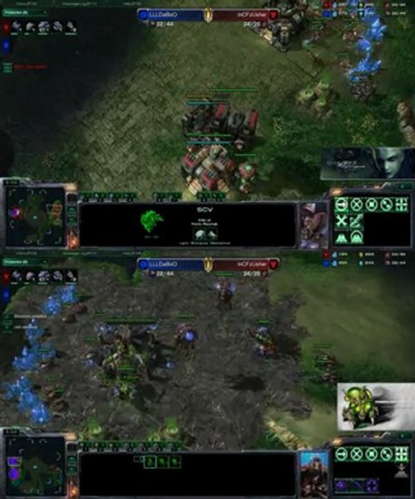 [SC2] InCFzUsher (T) Vs LLLDaBoO (Z) : Views of 2 players Starcraft II :