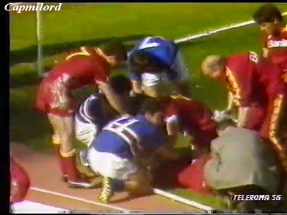 L'infortunio a Sebino Nela 10-05-1987