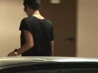 EXCLUSIVE: Halle Berry Parks Car, Walks Through Garage