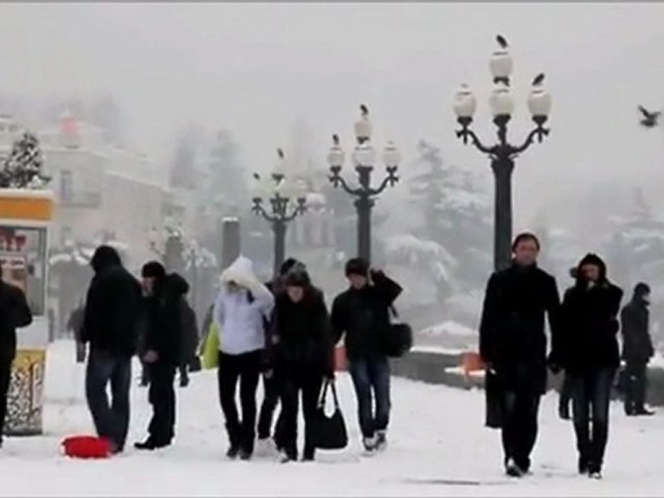 Simferopol den Kar Manzaraları