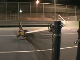 Jump over tennis net fail