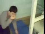 Kid gets owned by speed bag