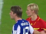 Soccer player touches Ref's Breast