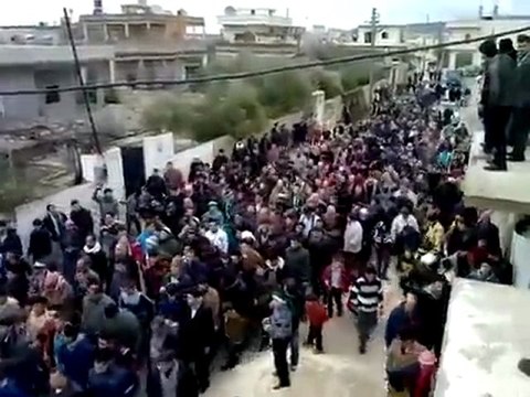 فري برس ادلب سرمدا مظاهرة حاشدة في جمعة المقاومة الشعبية 17 2 2012