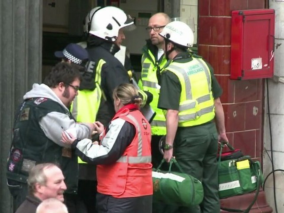 Londres: un exercice d'entraînement des service...