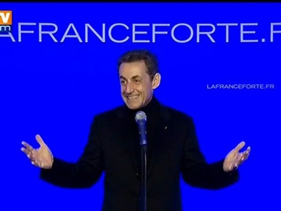 NIcolas Sarkozy inaugure son QG de campagne