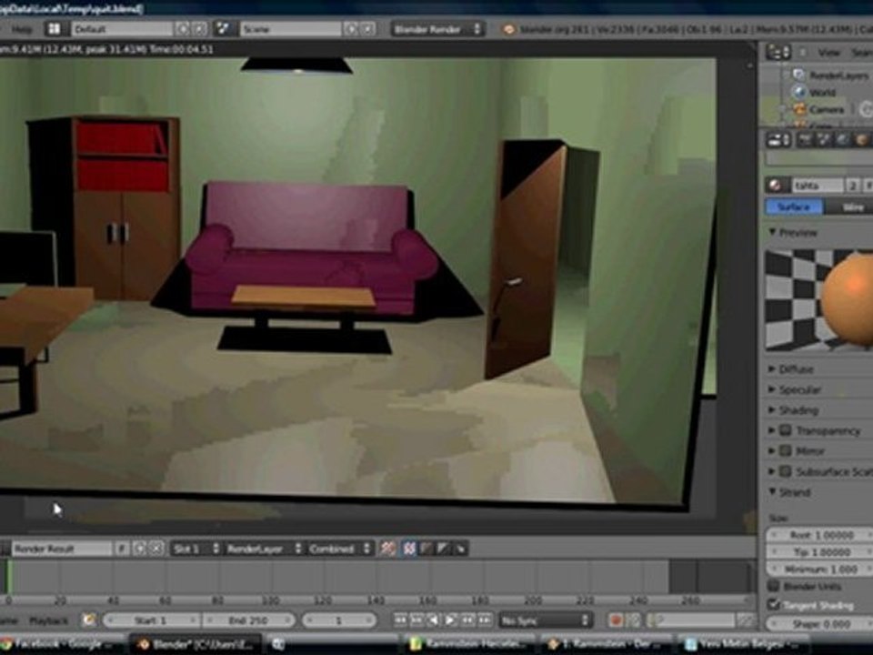 Blender 2.61 Oda çizimi