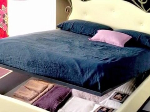 Cosatto letto tessile matrimoniale con contenitore Florenzia