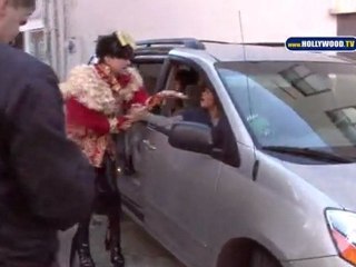 Bobby Trendy Becomes Giant Nutcracker, Gifts Swag Bags to Paps