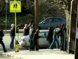 Houston Hearse arrives at church