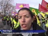 France: des Kurdes manifestent pour la libération d'Öcalan