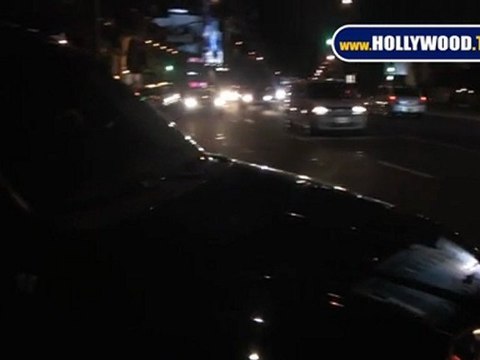 Nicky Hilton Exits Sunset Towers in the Dark