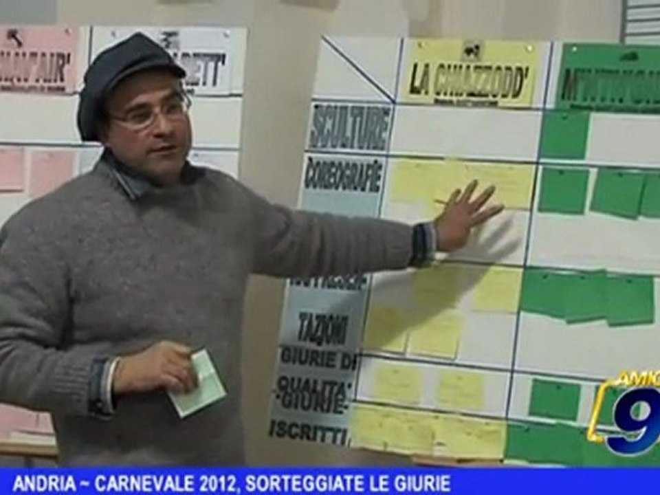 Andria | Carnevale 2012, sorteggiate le giurie