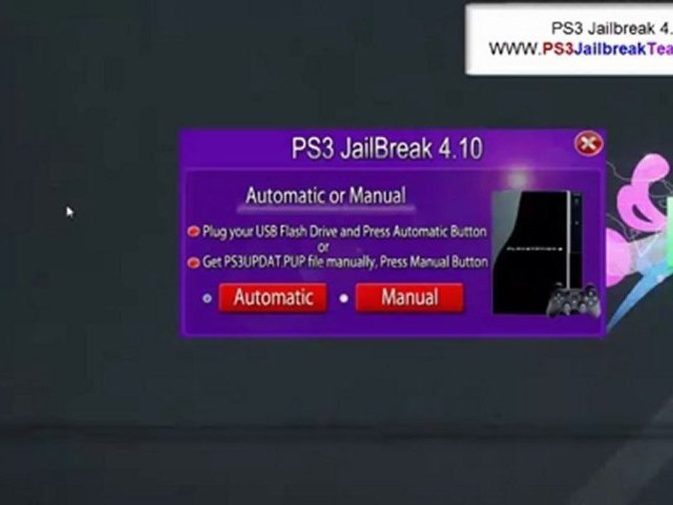 HOW TO JAILBREAK PS3 v 4.10 CUSTOM FIRMWARE