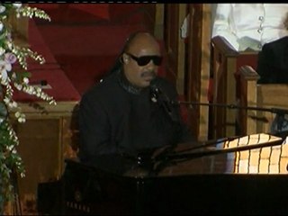 Stevie Wonder plays emotional song for Whitney Houston