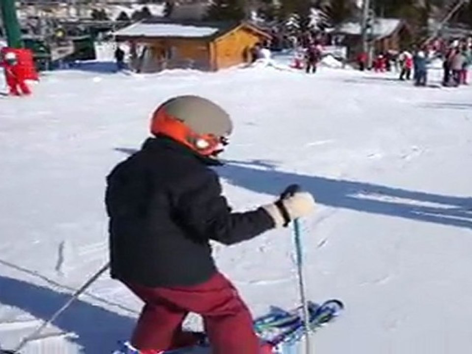 Valentine sur les skis