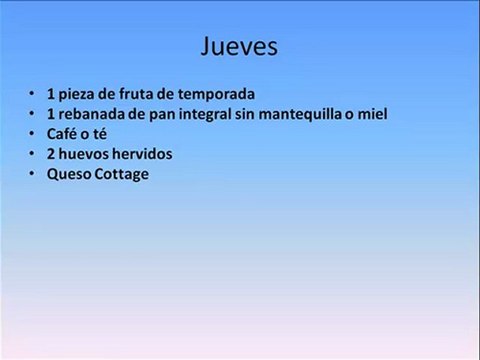 Dietas para Bajar de peso en una semana