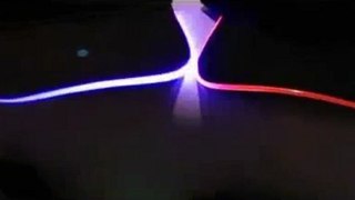 Blue LED EL Fiber Optic Rope Light Flashing Hats