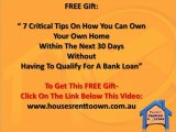 Rent to Own Houses- What Is A Rent to Own House