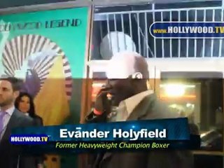 Julie Benz, Evander Holyfield, Adam Sabbagh at The Music Box Hollywood