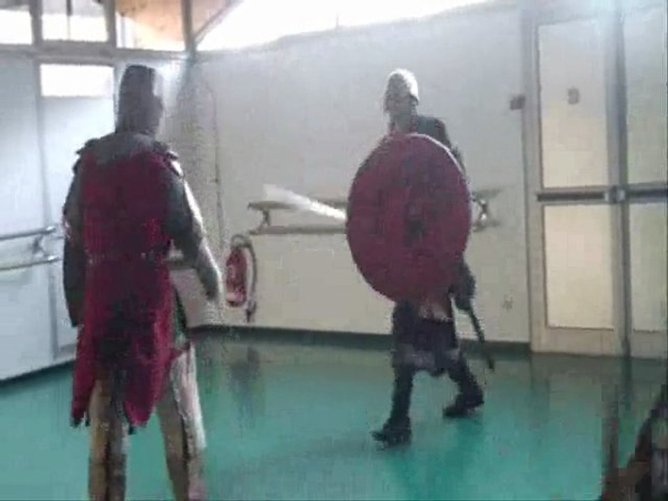 Serrieres de Hilaire et Grimnir, combats épée bouclier