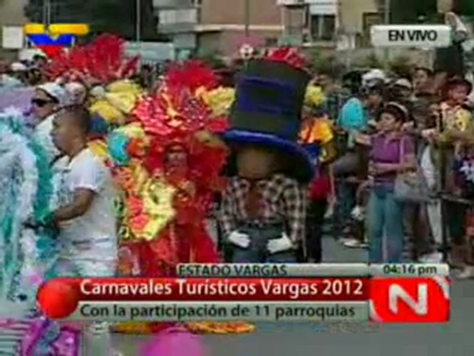 (VIDEO) Con Desfile Turístico, Vargas arrancó celebración del Carnaval 2012 18.02.2012