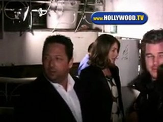 Eric Dane and Rebecca Gayheart leaving Madeos .