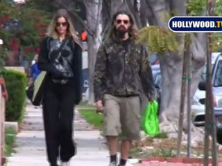 EXCLUSIVE: Rob Zombie  & wife take a romantic stroll through an LA park