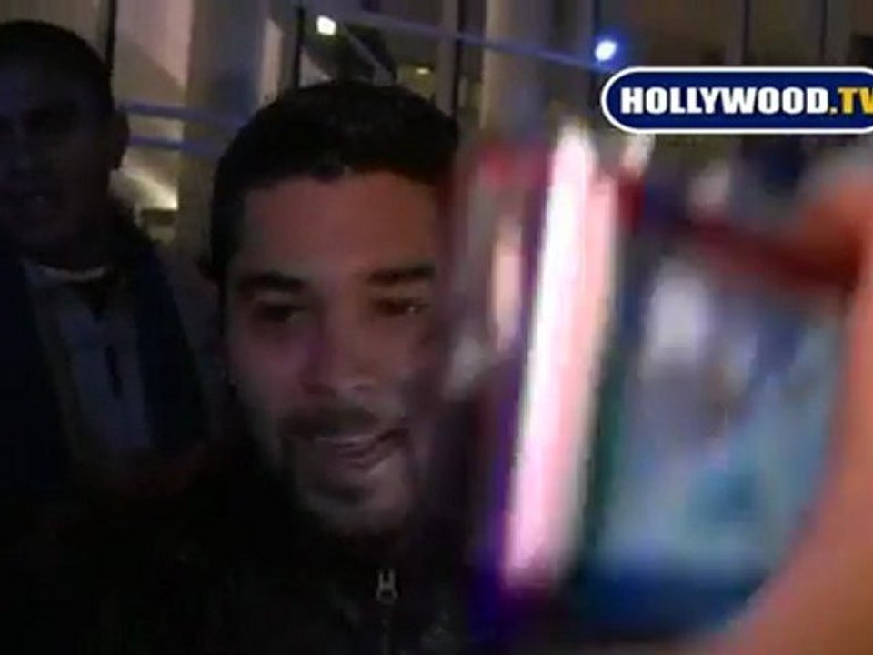 Wilmer Valderrama Takes Photos with Fans at The Staples Center on Christmas Day.