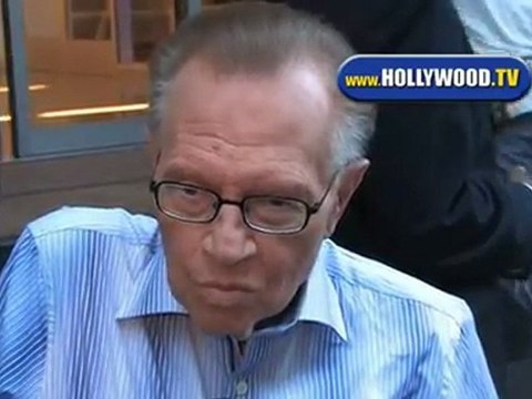 Larry King Talks To Media At CNN.
