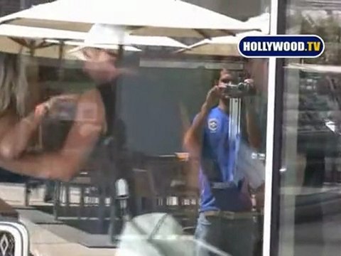 Ashley Tisdale Meets Her Trainer In West Hollywood