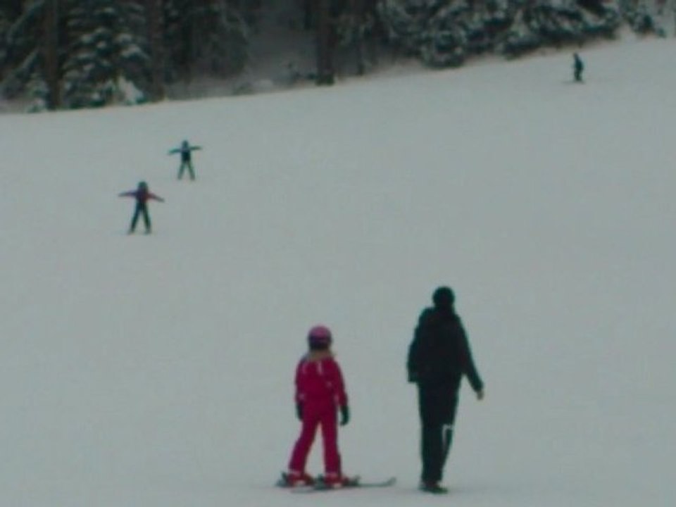 le quatuor fait du ski ...